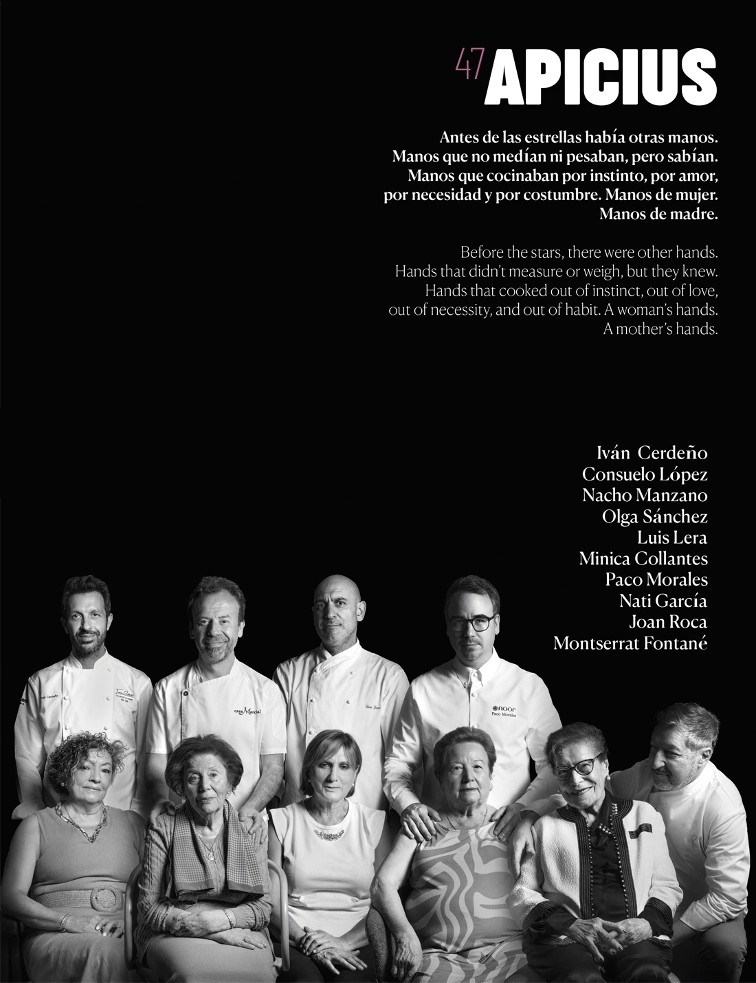 APICIUS 47. Joan Roca, Nacho Manzano, Paco Morales, Lera, Cerdeño & Madres